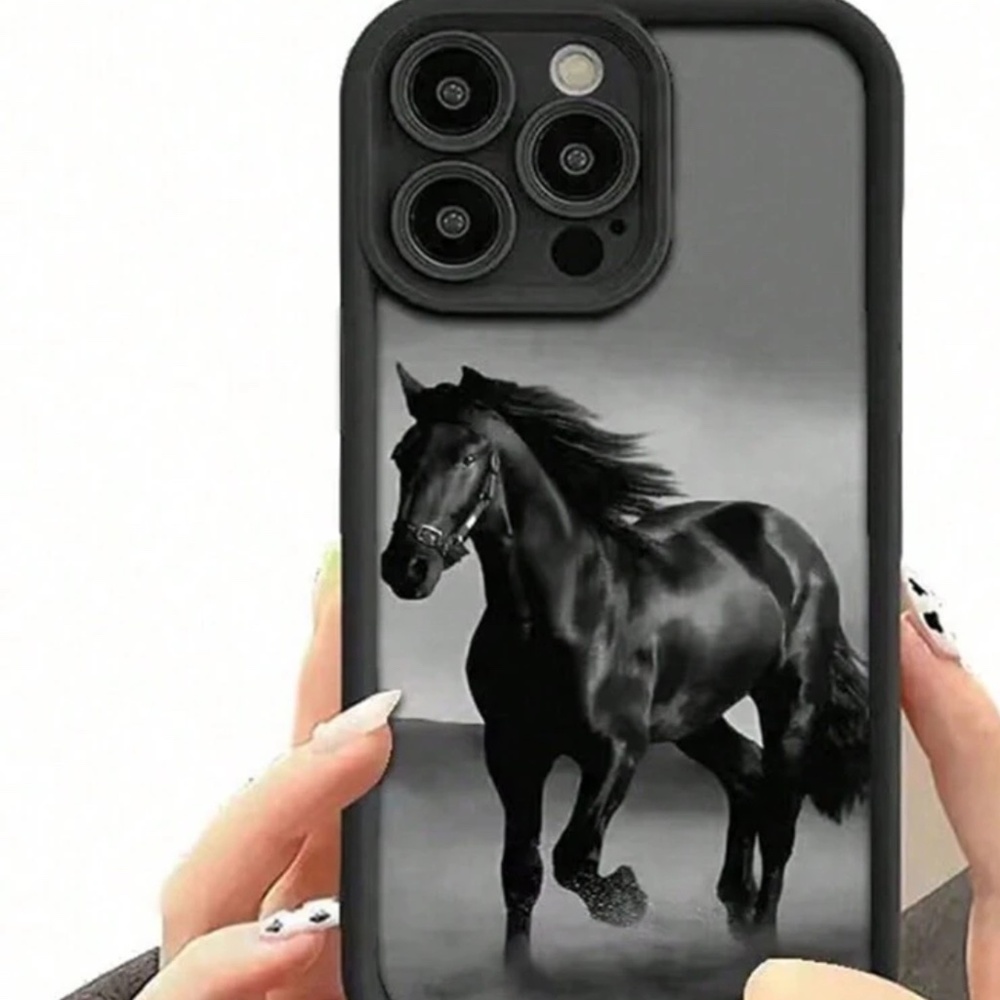 1pc Rugged Horse Graphic Full Protective TPU Phone Case Compatible With Iphone14